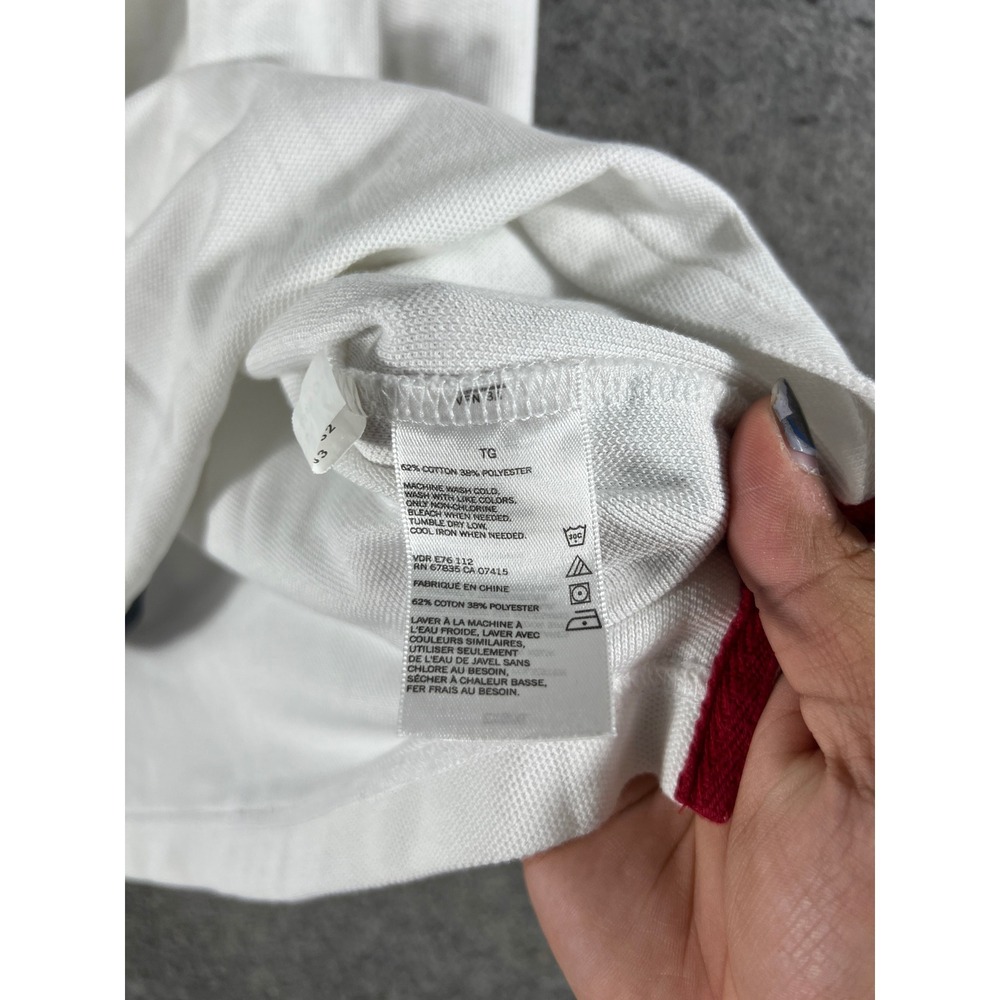 Nautica Polo Shirt Mens XL White Coast Classic Argyle Graphic Embroidered Logo - Picture 10 of 12
